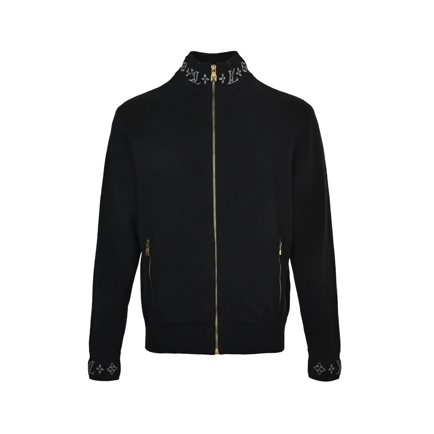 Louis Vuitton/Louis Vuitton jacquard threaded wool zipper jacket